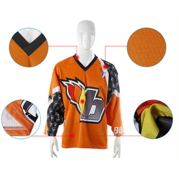 Maillots de pratique de hockey de sublimation décontractée